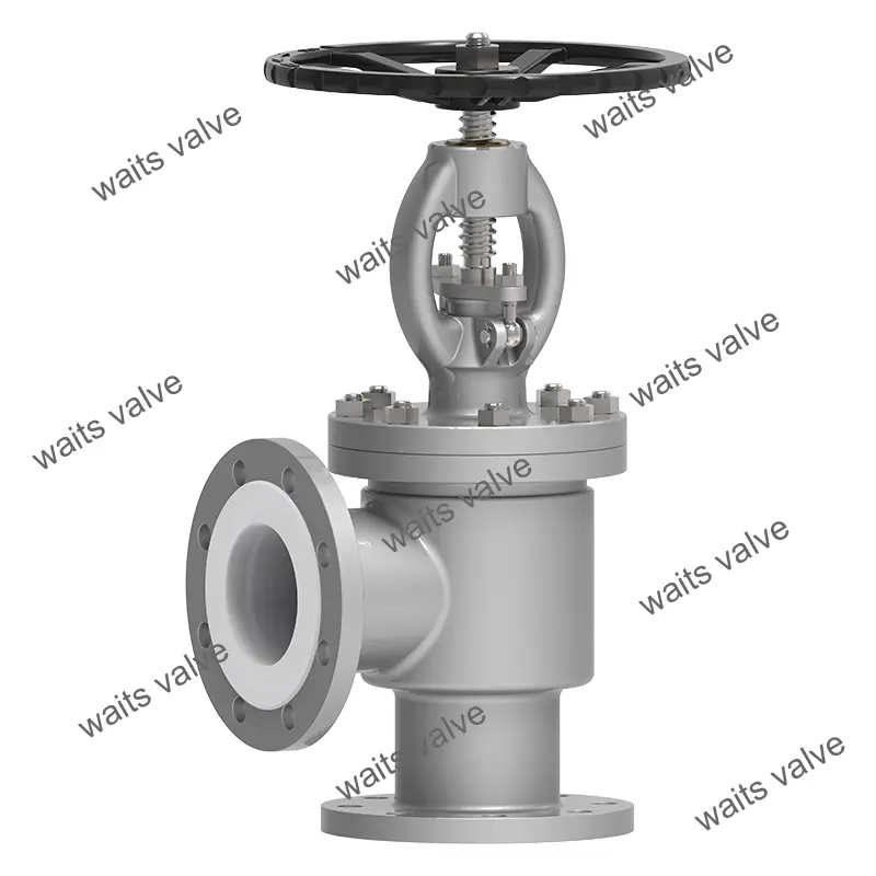 Ptfe Lined Angle Globe Valve